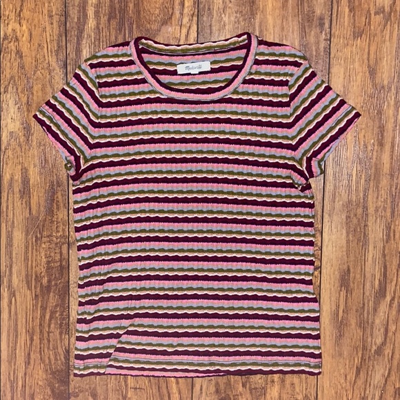 Madewell stretchy multi-colored striped t-shirt - Picture 2 of 2